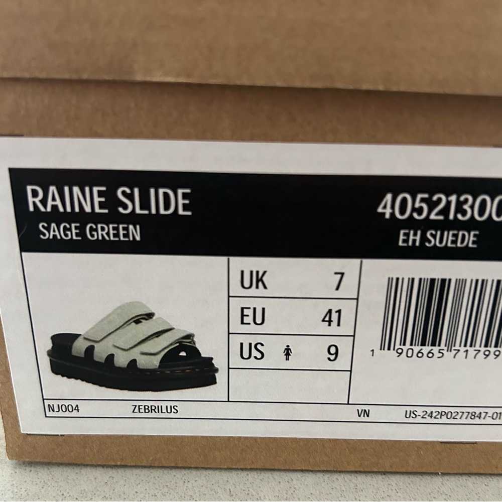 Dr. Martens Raine Slide Sandals in Sage Green - Picture 10 of 11
